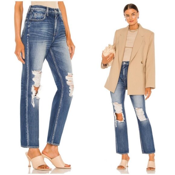 💕L'AGENCE💕 Ezra Ultra High Rise Relaxed Stovepipe Jeans ~ Newberry Blue 27 NWT - Picture 2 of 16